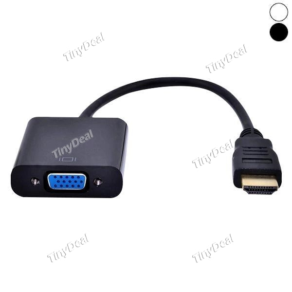 HDMI to VGA 1080P HDMI Male to VGA Female Cable Video Adapter Converter for PC, Laptop, HDTV Projectors, Monitors