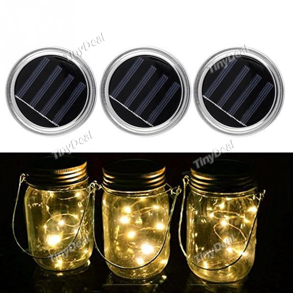 Led light LED Fairy Light Solar Powered for Mason Jar Lid Insert Color Changing Garden Led Lights Decoration