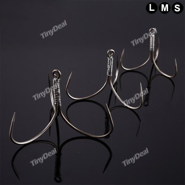 Stainless Steel Fishing Triple Anchor Hooks Treble Hooks Super Sharp Ultra Strength Tackle Fishing Gear