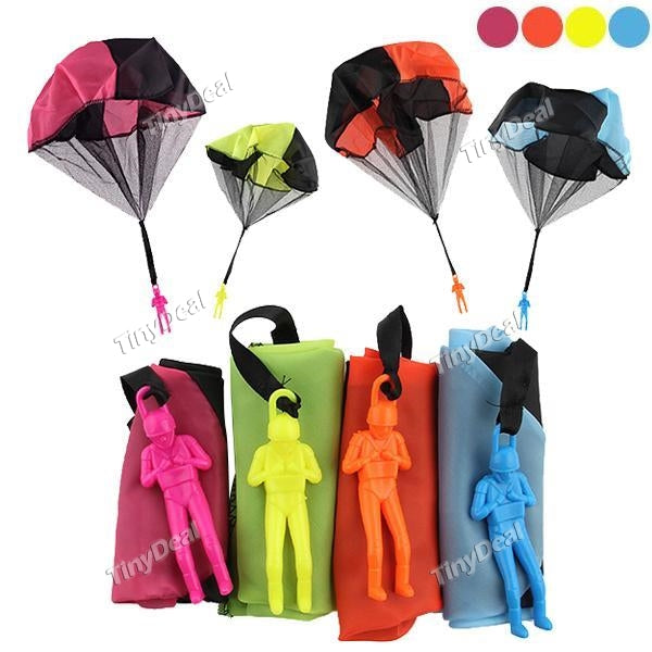 Hand Throwing Soldier Paratrooper Style Parachute Toy Mini Parachute Toy Outdoor Sports Children Educational Toys Birthday Gift