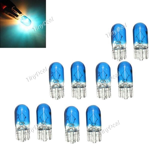 10pcs T10 5W Blue/White/Matting Home Office Halogen Capsule Light Bulb Lamp