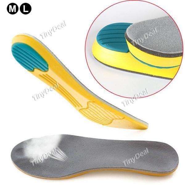 1Pair Memory Foam Insoles, Breathable Orthotic Arch Sport Basketball Running Sports Insole for Shoe Shock Absorption Women Men