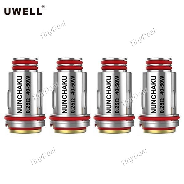 4 x Authentic UWELL Nunchaku 0.25ohm Claptonized A1 Spare Coil Heads