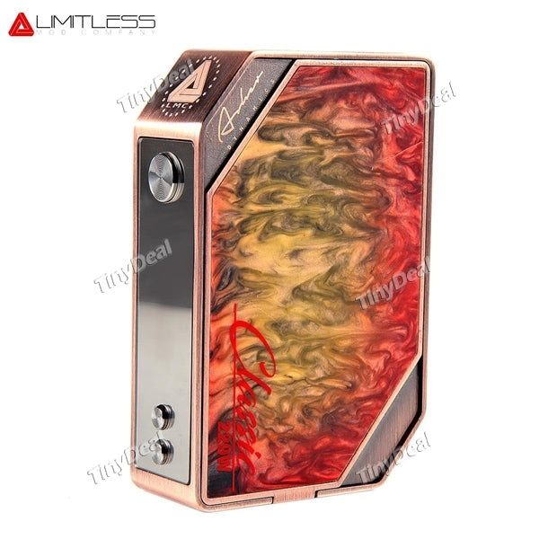 Authentic Limitless LMC Classic 220W TC VW APV Box Mod V2 Interchangeable Plates - Resin Red