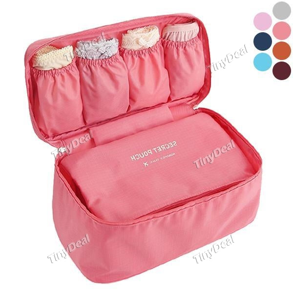 Bra Underwear Storage Bag Waterproof Nylon Travel Portable Makeup Organizer Handbag Cosmetic Container