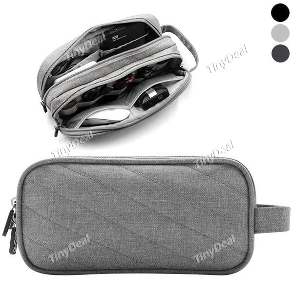Oxford Zippered Multi-functional Business Travel Bag Organizer Storage Case for Digital Gadgets