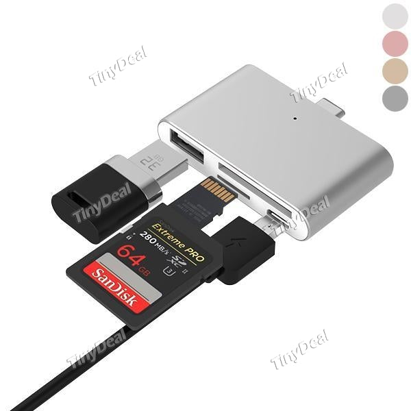 USB C Hub Adapter Type C 4 in 1 Multi Port OTG Combo Charger Hub for Apple MacBook Pro 2016/2017 Chromebook USB Type C Device