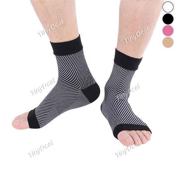 One Pair of Compression Foot Sleeves for Plantar Fasciitis Heel Pain Achilles Tendonitis and Swelling