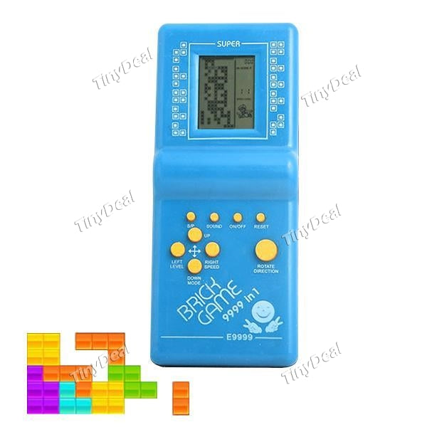 Vintage LCD Game Electronic Retro Tetris Brick Handheld Travel Pocket Toys Educational Game Machine for Children Kids