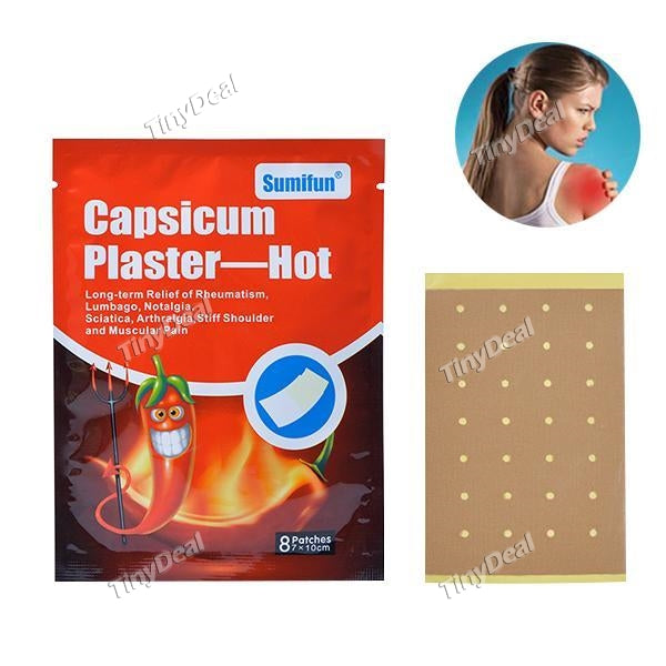 Sumifun Chinese Medicine Capsicum Plaster,Hot Capsicum Patch,Chinese Muscle & Joint Pain Arthritis Pain Relief Medications