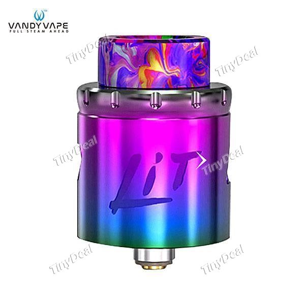 Authentic VandyVape Lit BF RDA 24mm Rebuildable Dripping Atomizer - Rainbow Dazzling