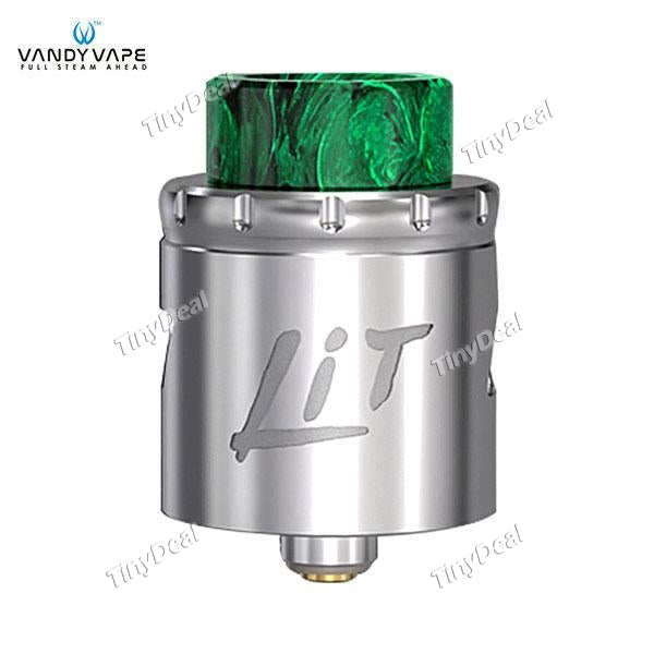 Authentic VandyVape Lit BF RDA 24mm Rebuildable Dripping Atomizer - SS Silvery Stainless Steel