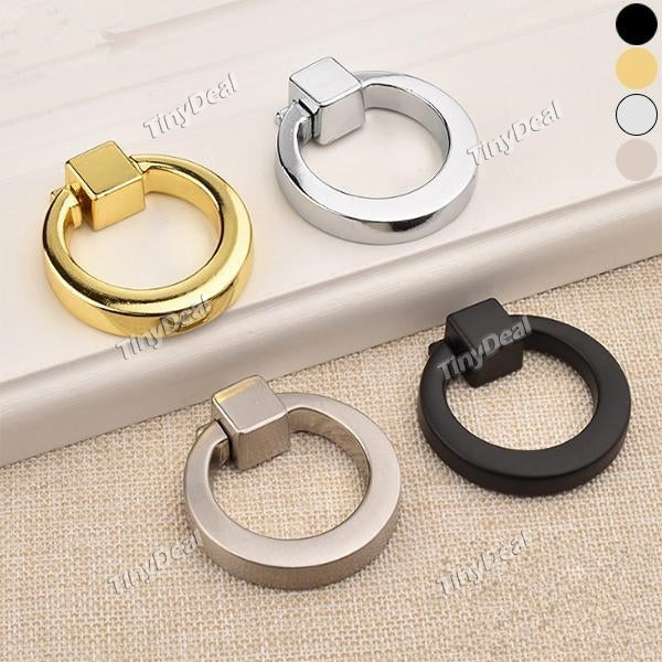 2Pcs Zinc AlloyCabinet Knob Drawer Pull Handle Codern Drop Ring Circle Handles for Door Chair Sofas Cabinet Drawer