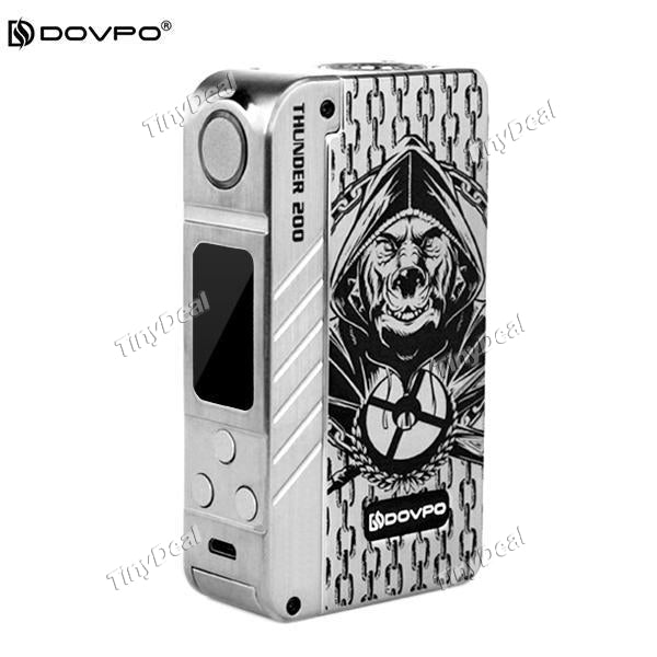Authentic Dovpo Thunder 200W TC VW APV Box Mod - Silvery SS Stainless Steel