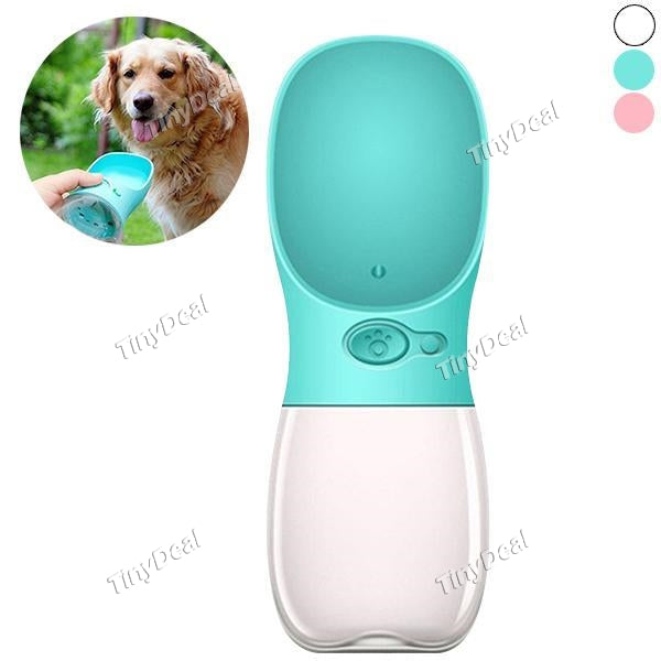 350ml Portable Dog Water Bottle Keeper Pet Water Dispenser Antibacterial Food Grade Leak Proof Dog Cat Travel Drink Bottle Bowl