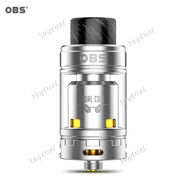 Authentic OBS Crius II Dual Coil RTA 4ML 25mm Rebuildable Tank Atomizer - Silvery SS Stainless Steel