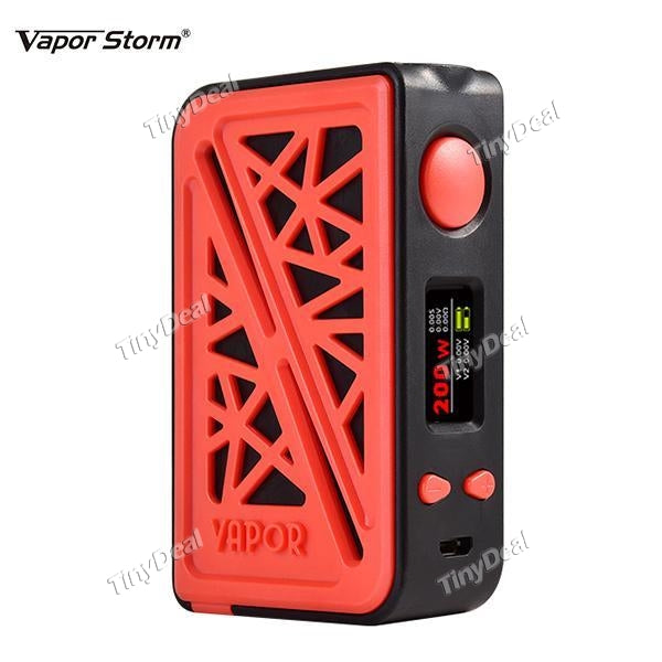 Authentic Vapor Storm Subverter 200W TC VW APV Box Mod - Black Red