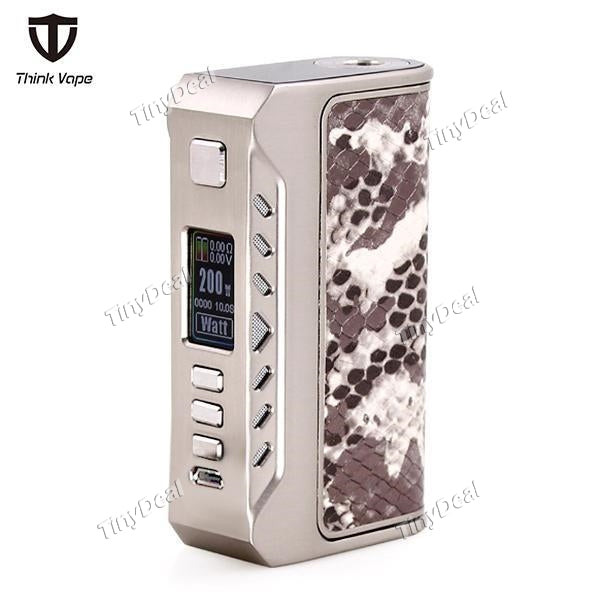 Authentic ThinkVape Thunder 200W TC VW APV Box MOD - Silvery SS Stainless Steel
