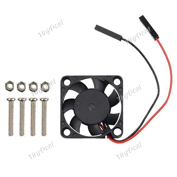 Cooling Fan Kit Heat Sink For Raspberry Pi 3/2/B+ Model B Adjustable 3.3V/5V Model Computer Black