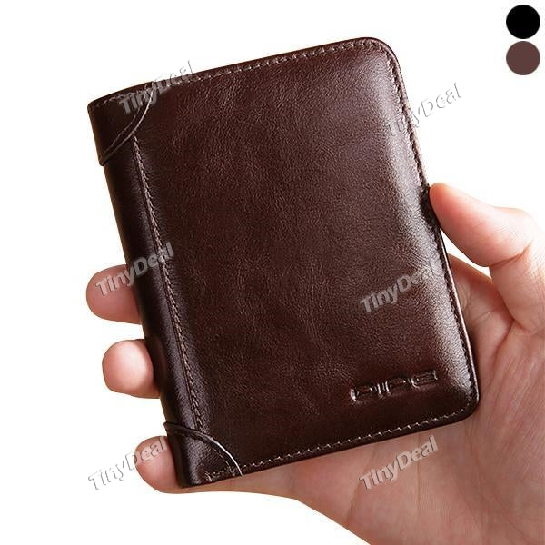 DIDE Luxury Brand Men Wallet Genuine Leather Man Short Wallet Male Wallet Vintage Purse Standard Card Holders Wallets