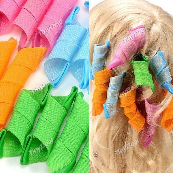 18pcs Hair Rollers Styling Curler Hairdressing Curling Tools Quick and Easy DIY No Clip Magic Hair Accessories