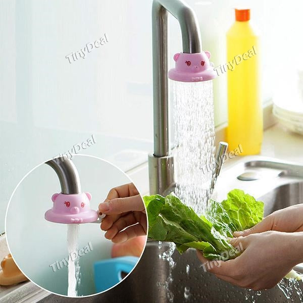 Cute Water Faucet Sprayer Spray Saving Flexible Sink Tap Attachment Adapter Nozzle Spout Kitchen - Color Assorted