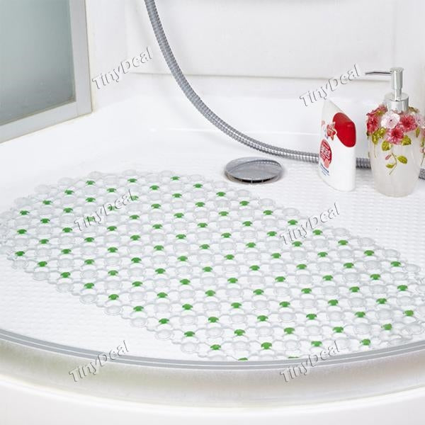 Non-Slip Bathmat Bathroom Shower Pad PVC Pebble Suction Cup Bathtub Mat - Color Assorted