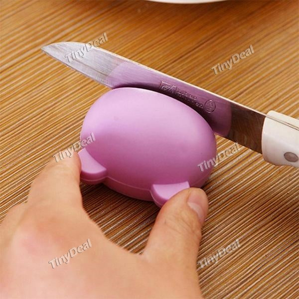 Cartoon Mini Portable Knife Sharpener Whetstone For Sharpening Kitchen Household Tools Supplies - Color Assorted