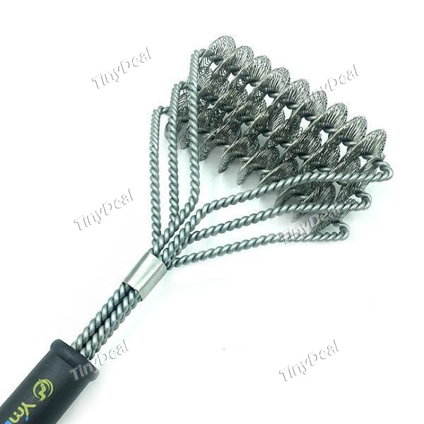 BBQ Grill Brush 3 in 1 Heavy Duty Effective Safe 18 inch Barbecue Grill Brush Stainless Steel Wire Bristles Perfect BBQ Cleaner