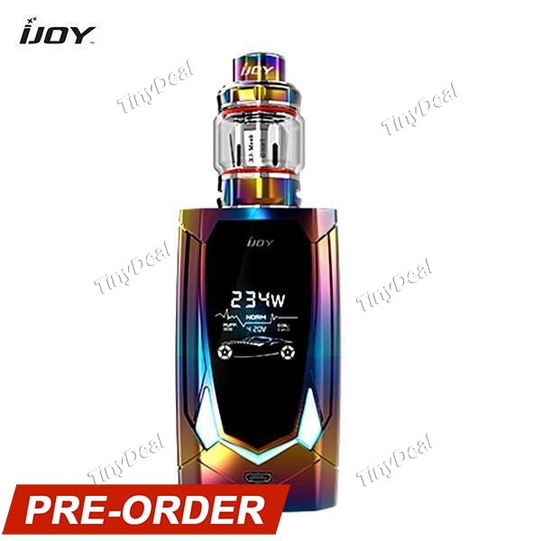 Presell Authentic IJOY Avenger 270 234W 20700 TC AI Voice Control Starter Kit - Mirror Rain bow 2 7 Color