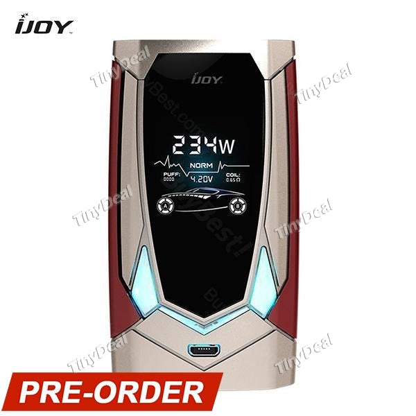 Presell Authentic IJOY Avenger 270 234W 20700 AI Voice Control TC Box Mod APV- Matte Champagne Golden