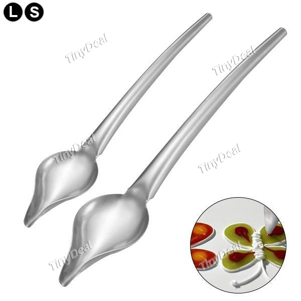 DIY Stainless Steel Chocolate Spoon Large Pencil Filter Spoons Cake Decoration Baking Pastry Tools Accessories Kitchen Gadget