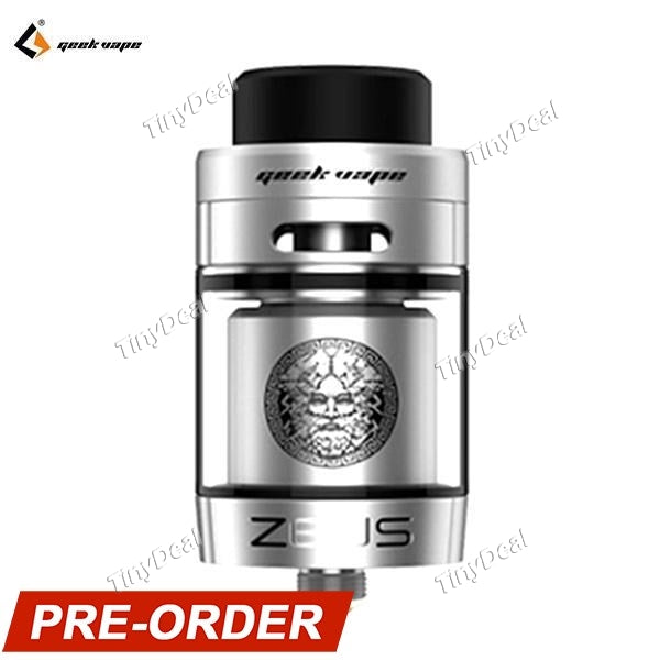 Presell GeekVape Zeus Dual Coil RTA 4ML/5.5ML 26MM Rebuildable Tank Atomizer - Silvery SS Stainless Steel
