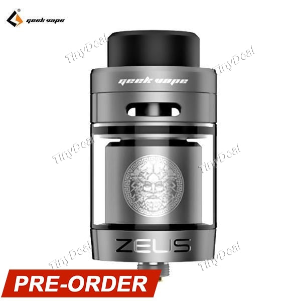 Presell Authentic GeekVape Zeus Dual Coil RTA 4ML/5.5ML 26MM Rebuildable Tank Atomizer - Gun metal