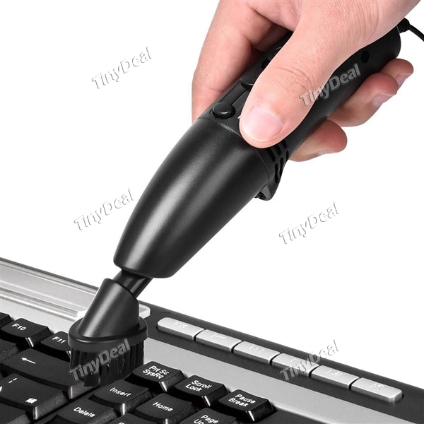 Mini USB Keyboard Vacuum Cleaner Computer Laptop Keyboard Dust Collector Office Family Dust Brush with LED Light
