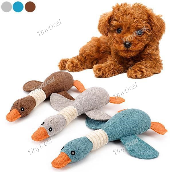 Funny Squeak Plush Wild Goose Pet Dog Toy for Puppy Dog Chew Squeaker Squeaky Sound Pet Toy Playing Toys
