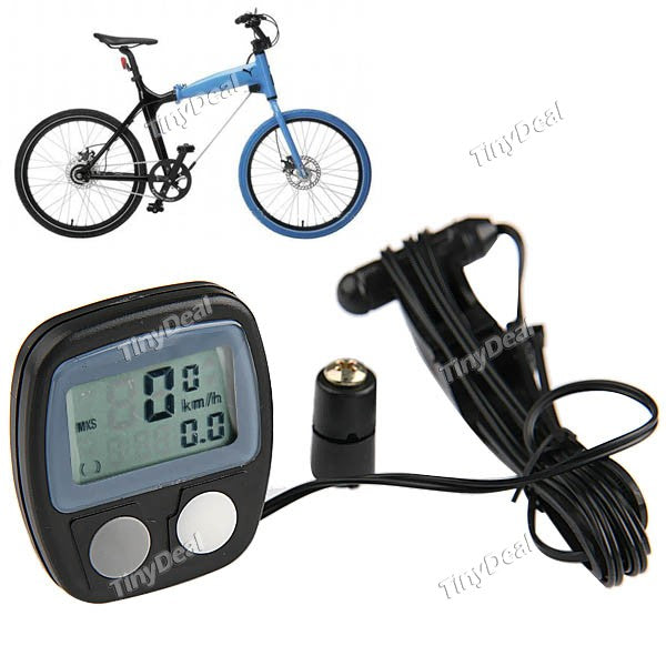 LCD Display Bicycle Bike Cycle Computer Odometer Speedometer Speed Comparator HUI-62468