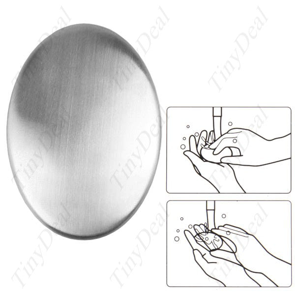 Stainless Steel Never Used-up Hand Cleaning Soap Odor Remover Bar HHI-9035