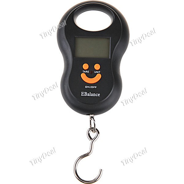 Max 50KG Mini Digital Hanging Electronic Weighing Scale with LCD Screen & Hook - Assorted Color HDS-90587