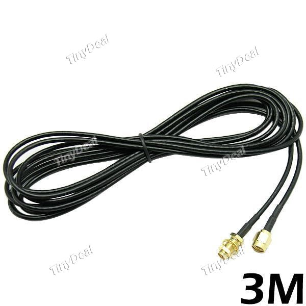 3M Antenna Pigtail RP-SMA Male to Female Connector Coaxial Extension High-speed Cable for WiFi Router CNP-9144